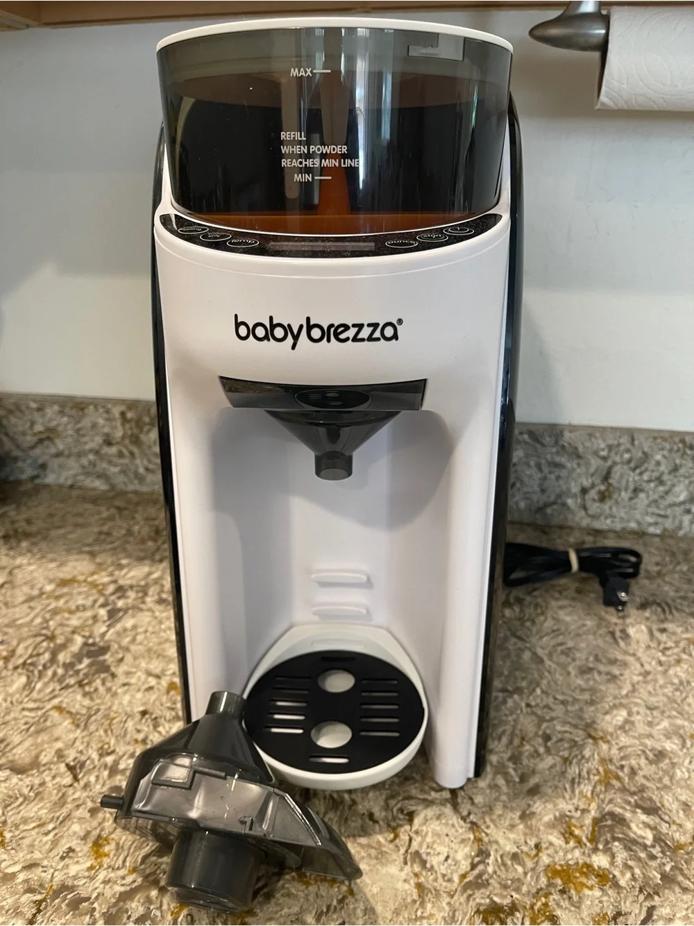 Baby Brezza Formula Dispenser - White with Black Trim